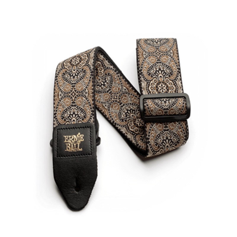 Ernie Ball Strap Jacquard Gold And Black Paisley