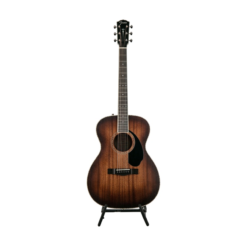 Fender PO-220E Orchestra Electro Acoustic Guitar, Aged Cognac Burst, CC22050XXXX