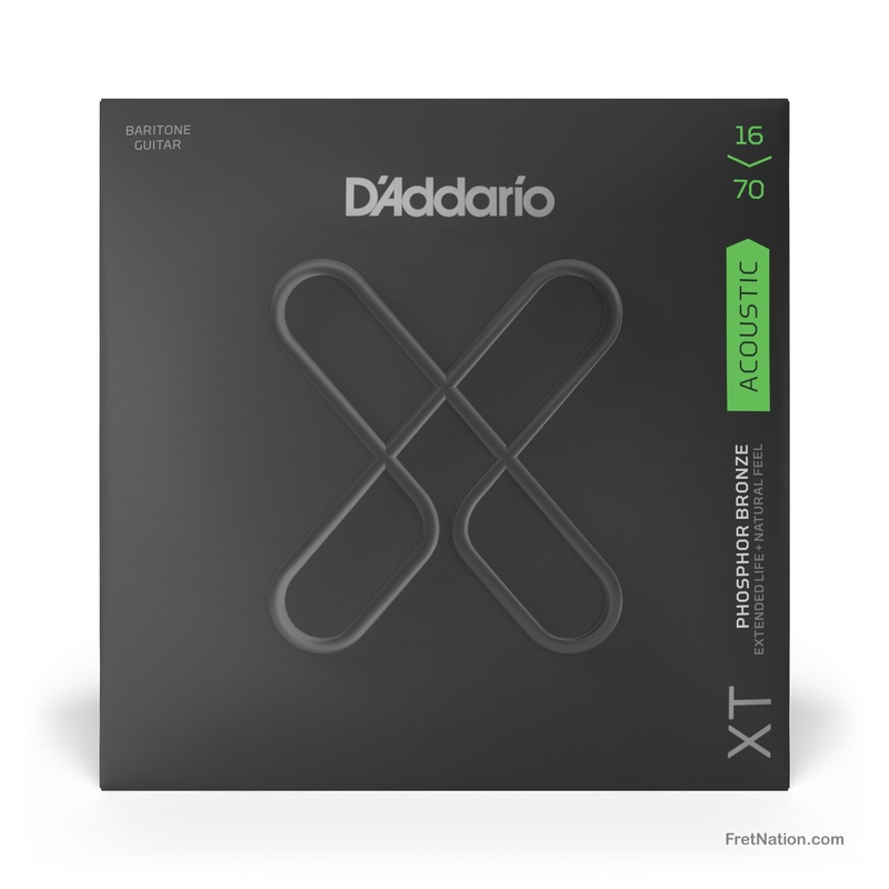 D'Addario XT Coated Phosphor Bronze Acoustic Guitar Strings - 6-String 16-70 Baritone XTAPB1670