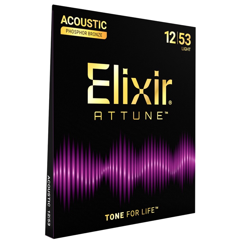 Elixir Attune Phosphor Bronze Coated Acoustic Guitar Strings Light - 12-53