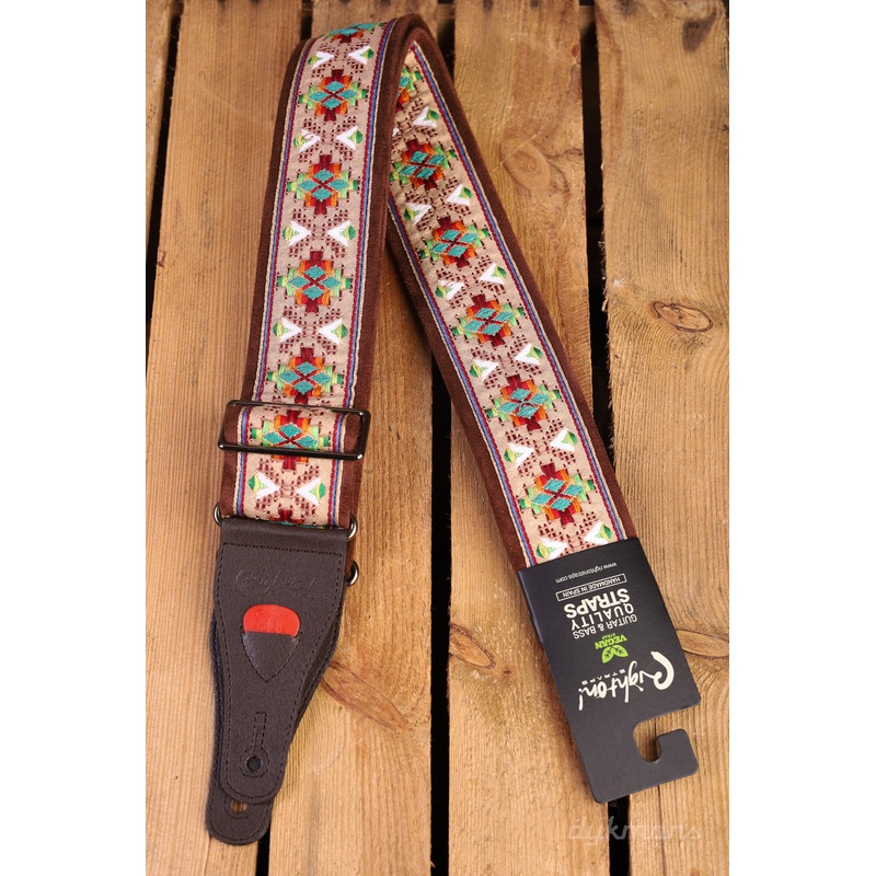 RightOn Guitar Strap Lollapalooza II Beige Standard Plus