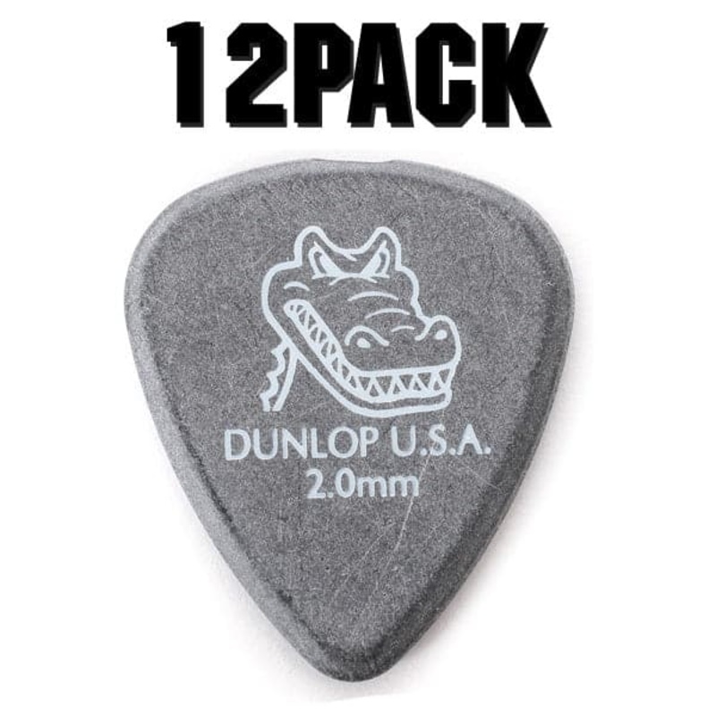 Jim Dunlop Gator Grip Plectrum Players Pack - 12 Pack - 2.0mm