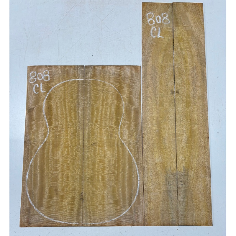 Golden Flame Mango Classical Guitar Back and Side Set #808