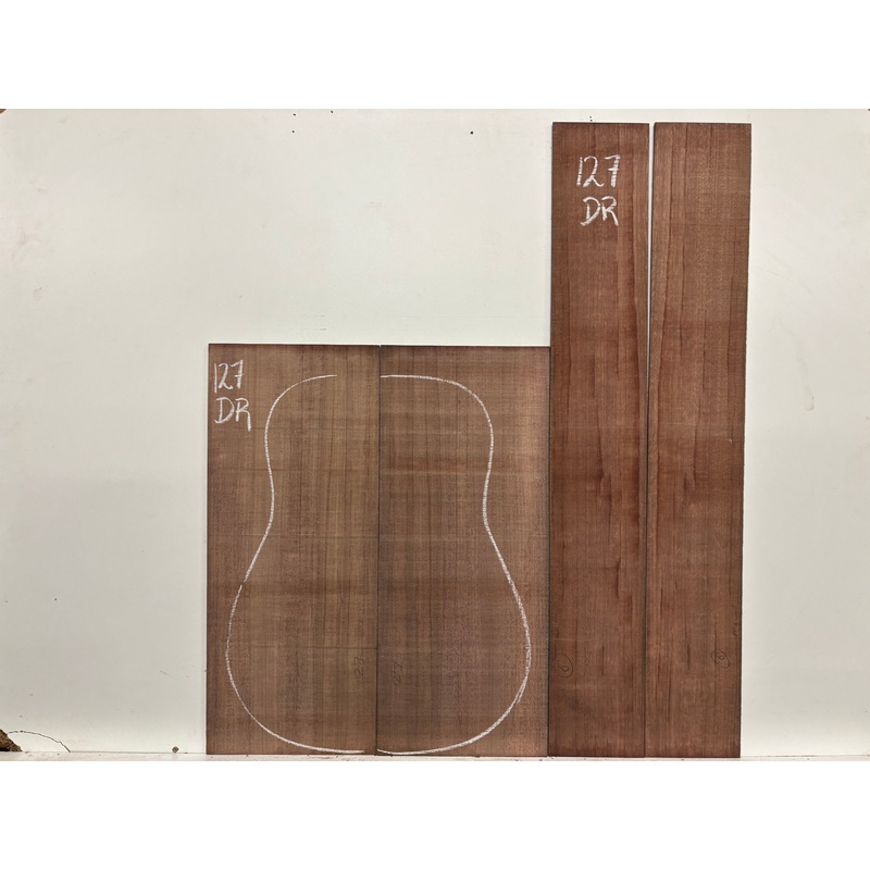 Purpleheart Dreadnought Guitar Back & Side Set #127