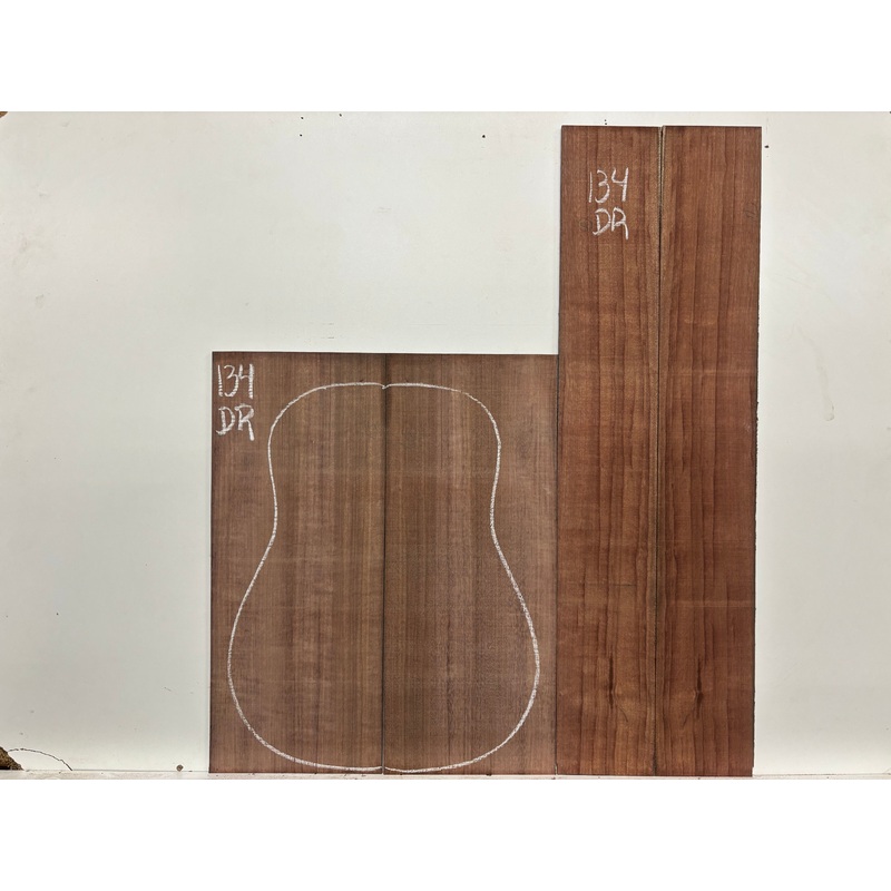Purpleheart Dreadnought Guitar Back & Side Set #134