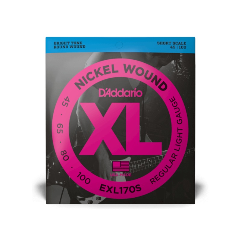 D'Addario 45-100 Regular Light, Short Scale, XL Nickel Bass Strings