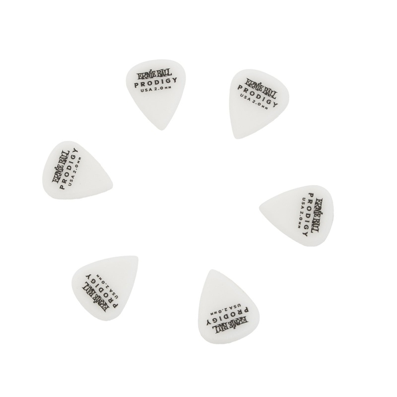Ernie Ball Prodigy Mini White Guitar Picks, 2.0mm