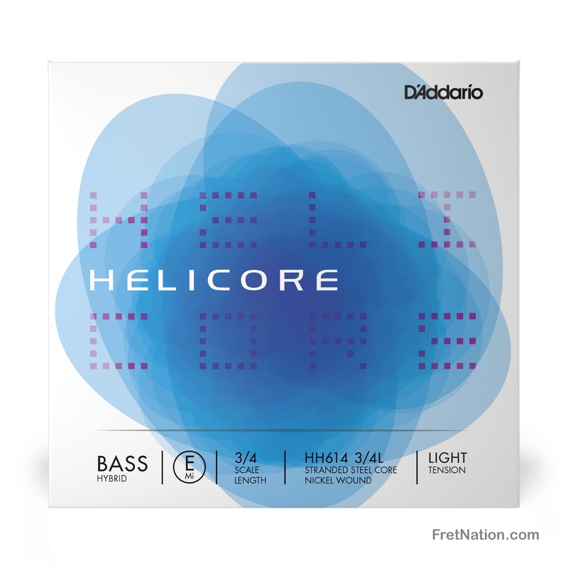 D'Addario Helicore Single 3/4 Scale Hybrid Double Bass E String - HH614 3/4L Light