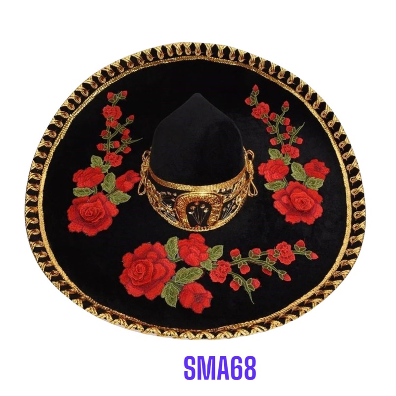 Sombrero GALA Mariachi SMA68 Con flores