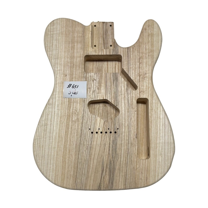 TL-Style White Ash Unfinished Fender Guitar Body #651