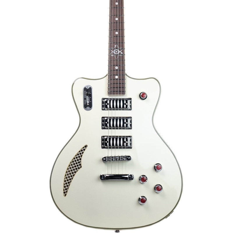 Bill Nelson Astroluxe Cadet Electric Guitar Vintage Cream and Fiesta Red
