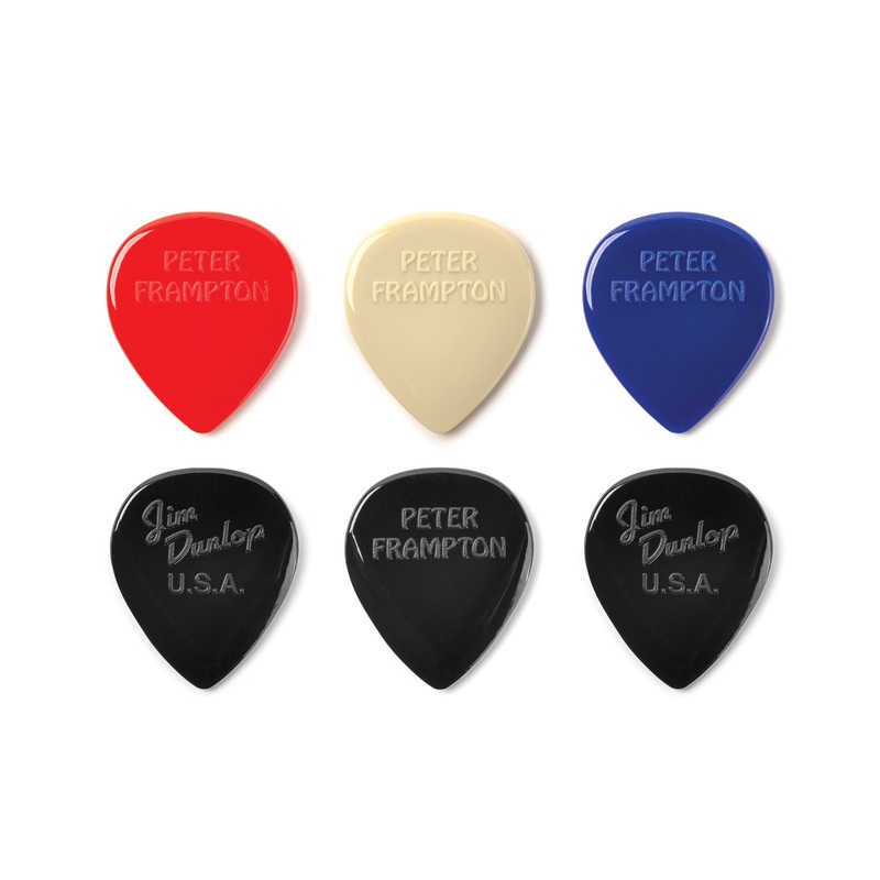 DUNLOP PETER FRAMPTON VINTAGE JAZZ 2.08mm TEARDROP GUITAR PICK PLAYER'S PACK 06-PACK - PF599P