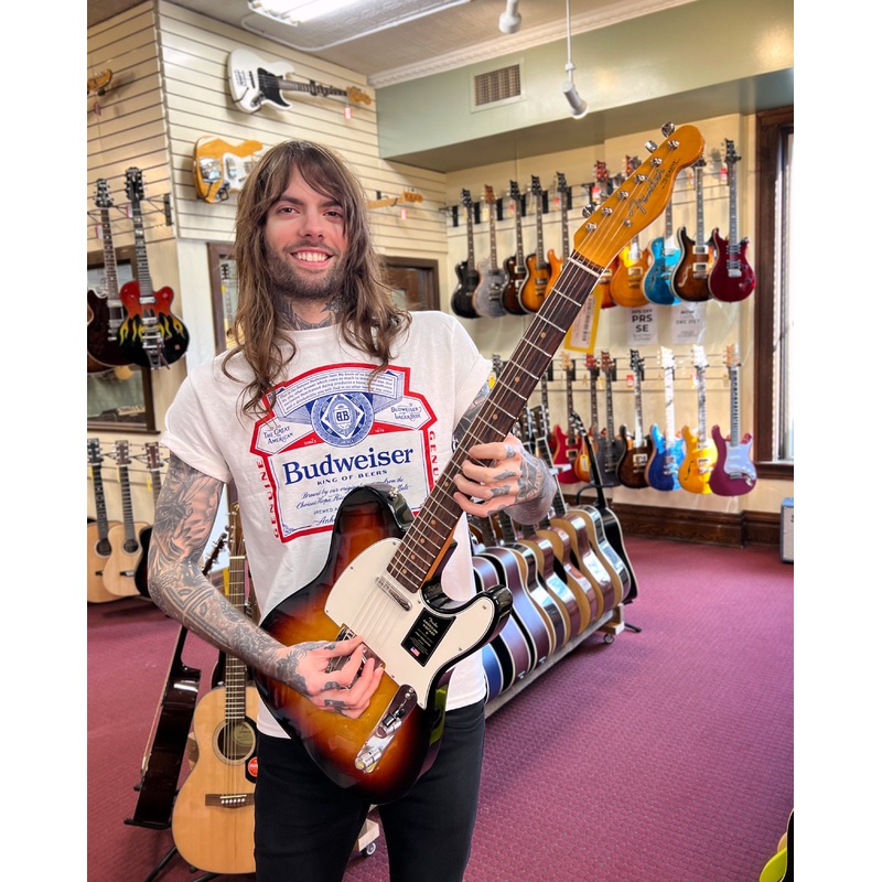 Fender American Vintage II 1963 Telecaster Electric Guitar & Case, 3-Color Sunburst