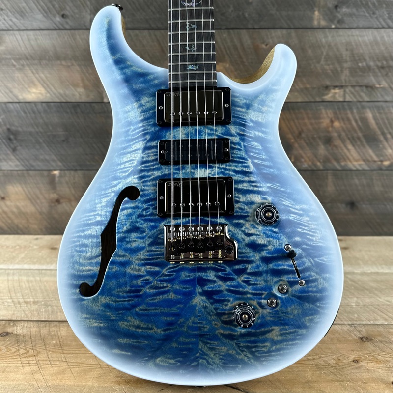 PRS Wood Library Special 22 Semi-Hollow - Quilt Maple 10 Top Korina Back, Ziricote FB, Torrified Maple Neck - Arctic Sky Frost 392581