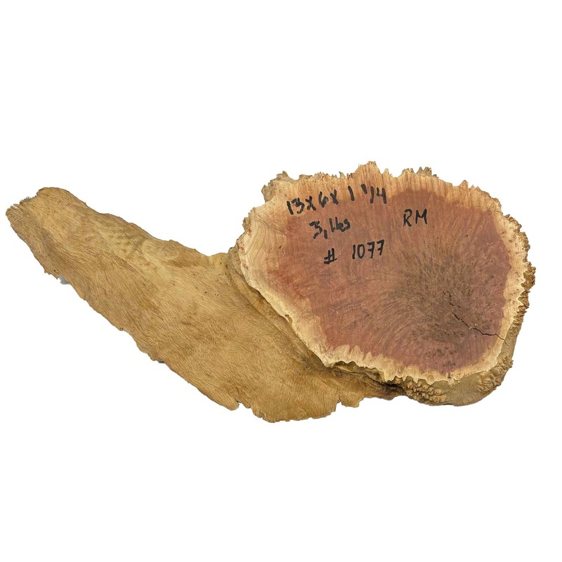 Red Mallee Burl Slice- 13" x 6" x 1-1/4" #1077