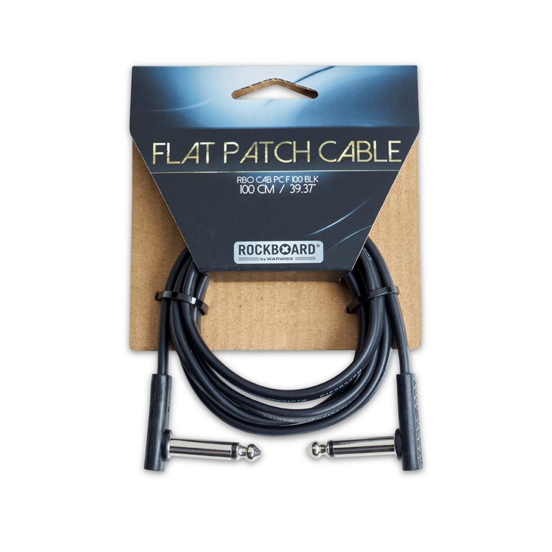 RockBoard Flat Patch Cable Black Series - 100cm - RBO CAB PC F 100 BLK