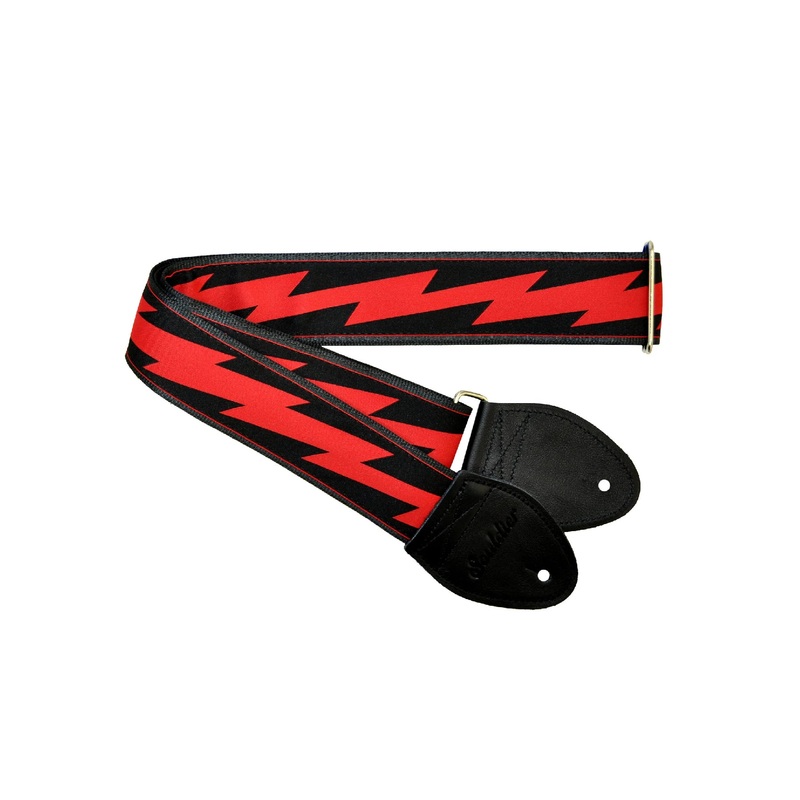 Souldier Guitar Strap Lightning Bolt, Black