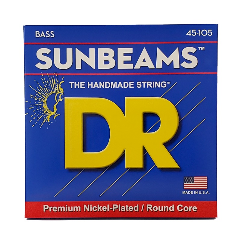 DR Sunbeam Nickel Plated Steel Electric Bass Strings Long Scale Set - 4-String 45-105 Medium NMR-45