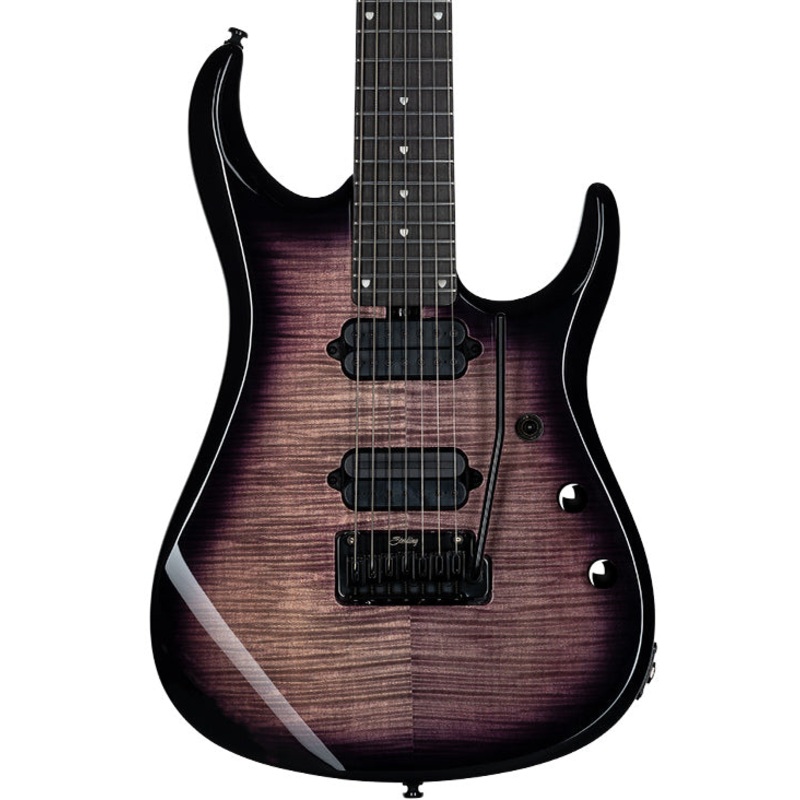 Sterling by Music Man JP157D John Petrucci Signature 7-String Electric Guitar - Eminence Purple Flame