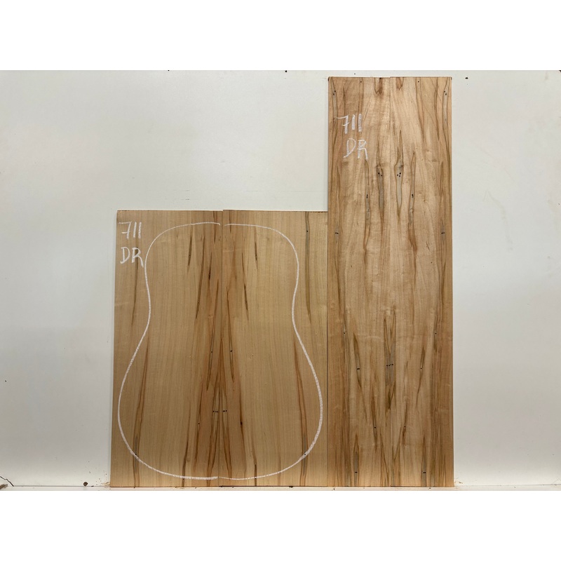 Ambrosia Maple Dreadnought Guitar Back and Side Set #711