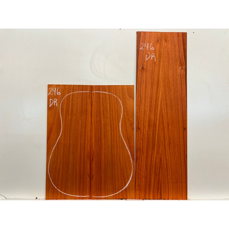Padauk Dreadnought Guitar Back and Side Set #246