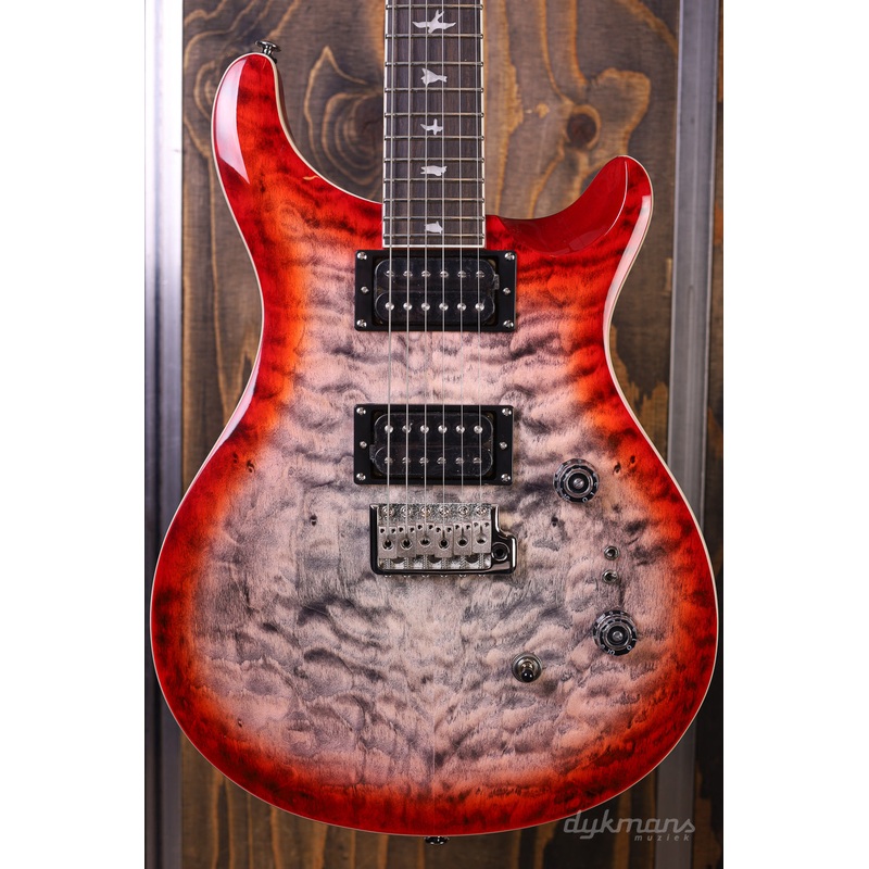 PRS SE Custom 24-08 Quilted Charcoal Cherry Burst