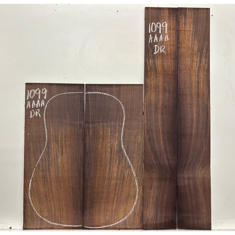 East Indian Rosewood Dreadnought AAAA Grade Guitar Back & Side Set #1099