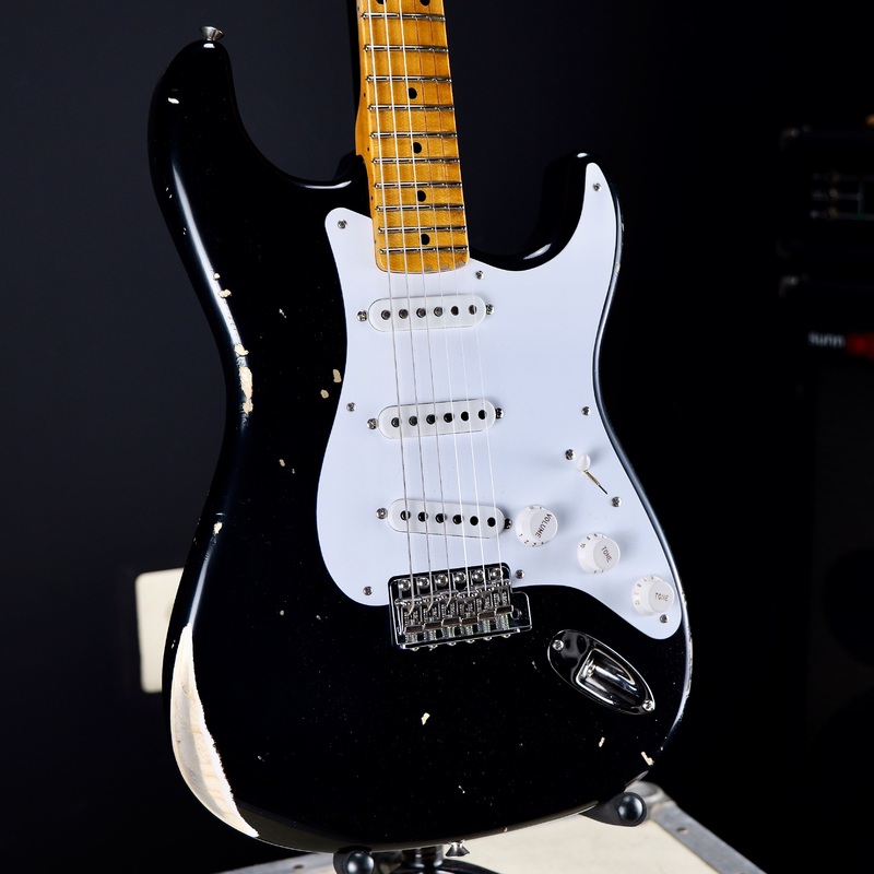 Fender Limited Edition Fat 1954 Stratocaster Relic with Closet Classic Hardware 1-Piece Quartersawn Maple Neck Fingerboard Aged Black