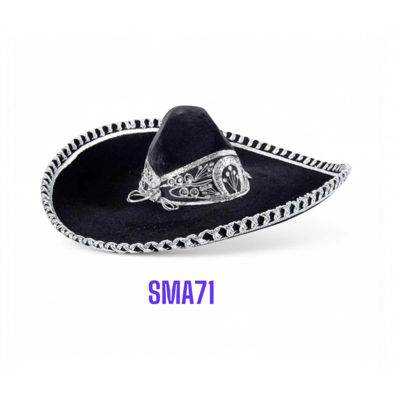 Sombrero Mariachi SMA71 Negro/plata