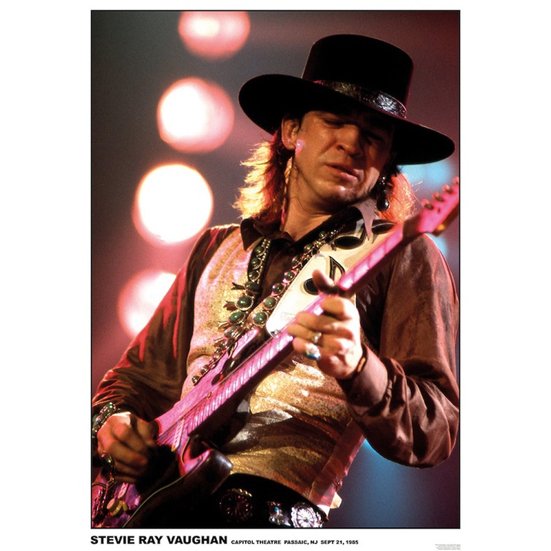 Stevie Ray Vaughan w/No 1 Fender Stratocaster - Capitol Theater 1985 Poster