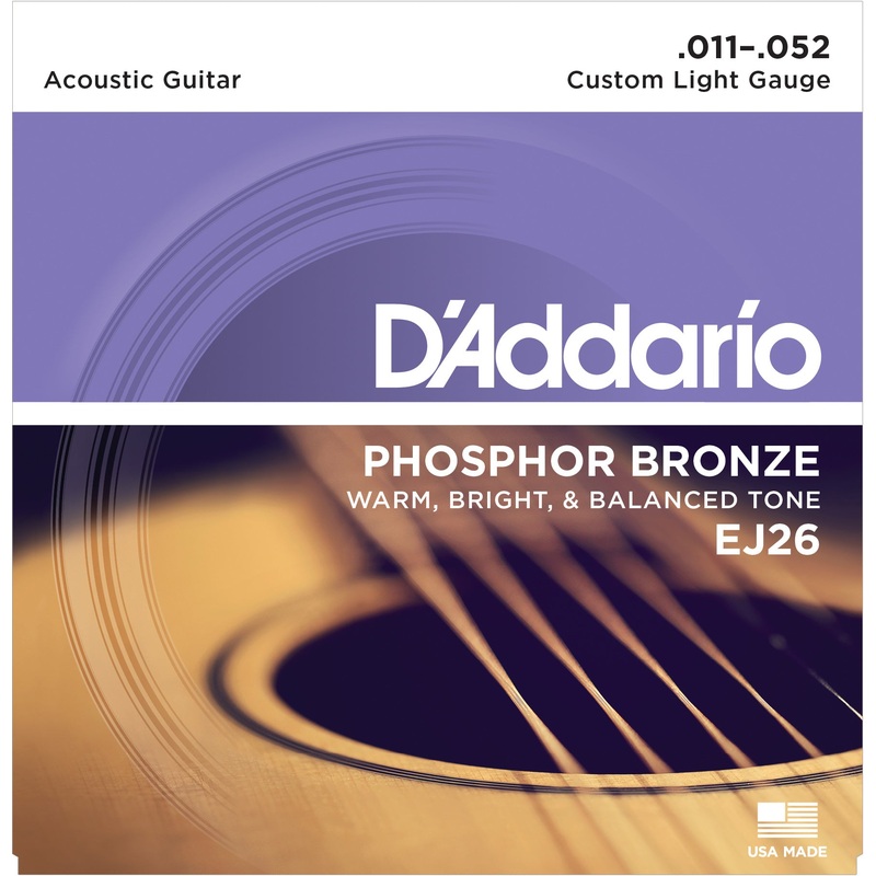 D'Addario Phosphor Bronze Acoustic Strings 11-52 Gauge