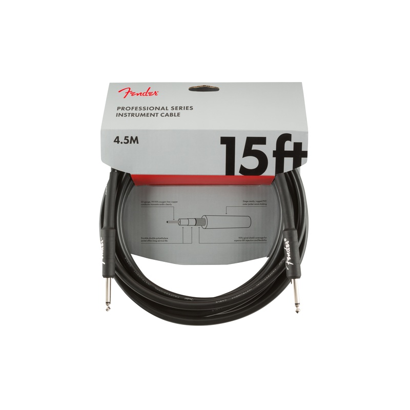 Fender Professional Series Instrument Cable 15' - Black