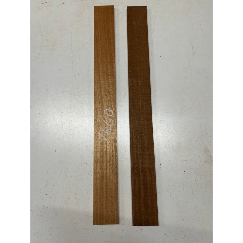 2 Pack, 2 Species African Mahogany + Sapele Thin Stock Lumber 31"x3"x1/2" #7660