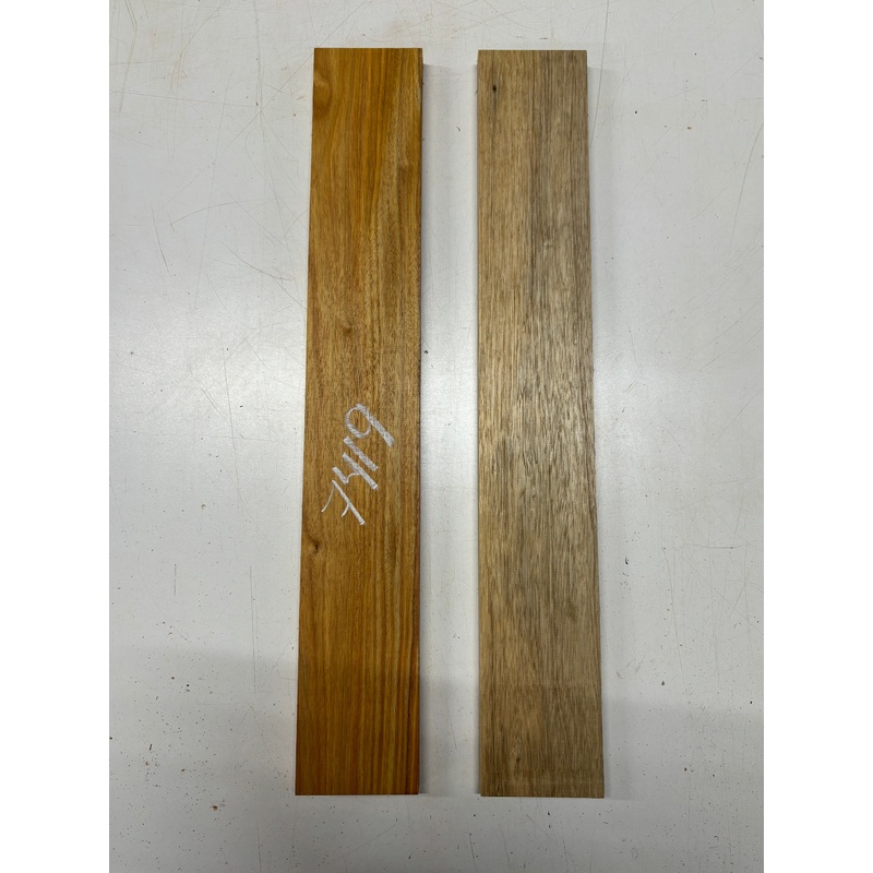 2 Pack, 2 Species Canarywood + White Limba Thin Stock Lumber 24"x3-5/8"x3/4"#7419