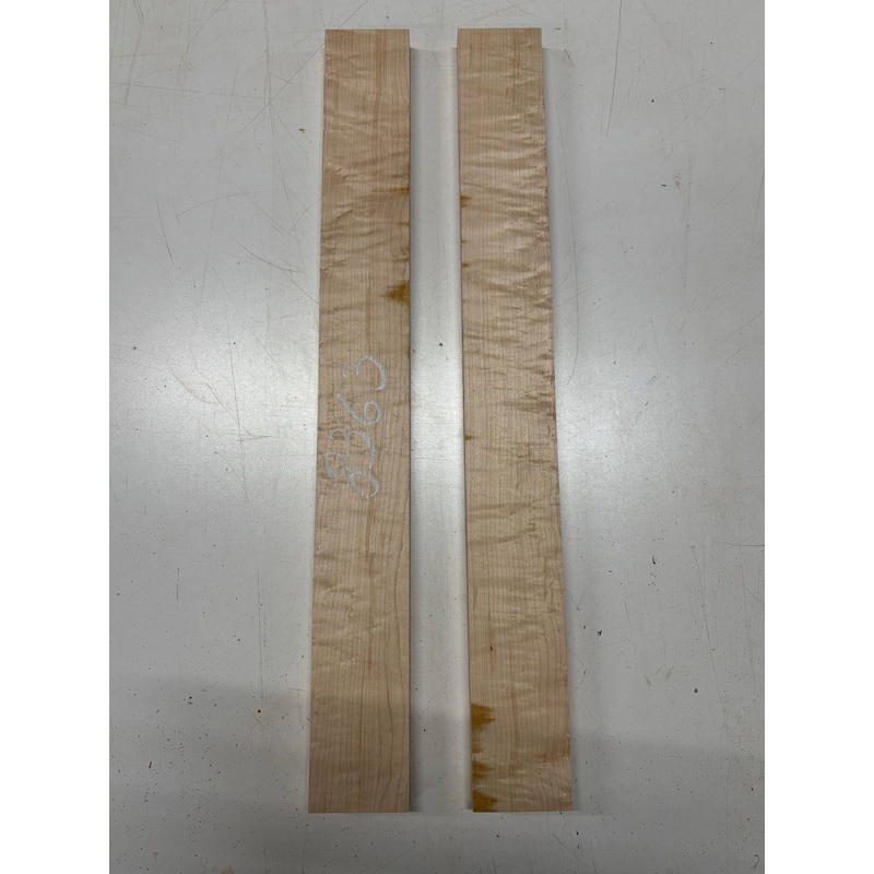 2 Pack, Flame Birdseye Maple Thin Stock Lumber 24"x2-3/4"x3/4"#8363