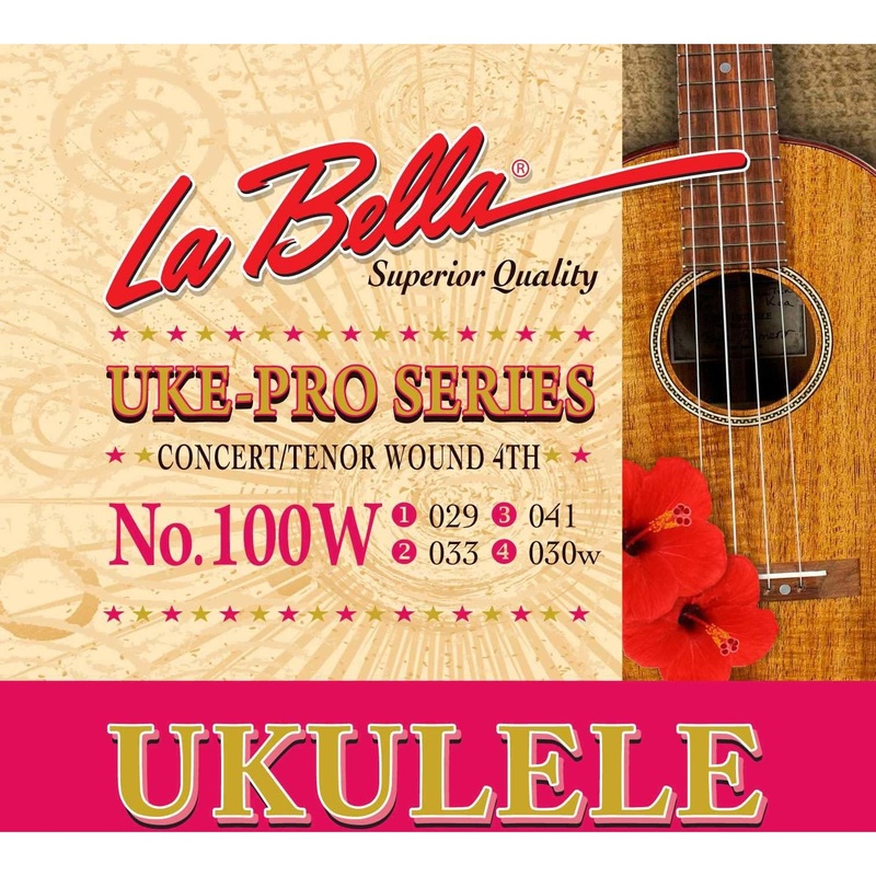 La Bella No. 100W Uke-Pro Series Concert/Tenor Low "G" Ukulele Set