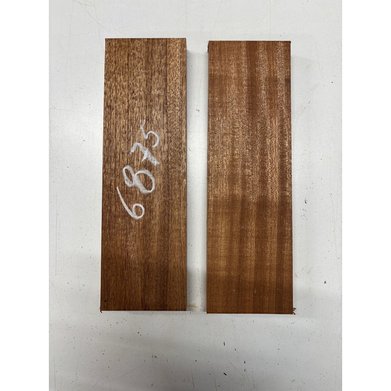 2 Pack, 2 Species African Mahogany + Sapele Thin Stock Lumber 12"x3-3/4"x1"#6875