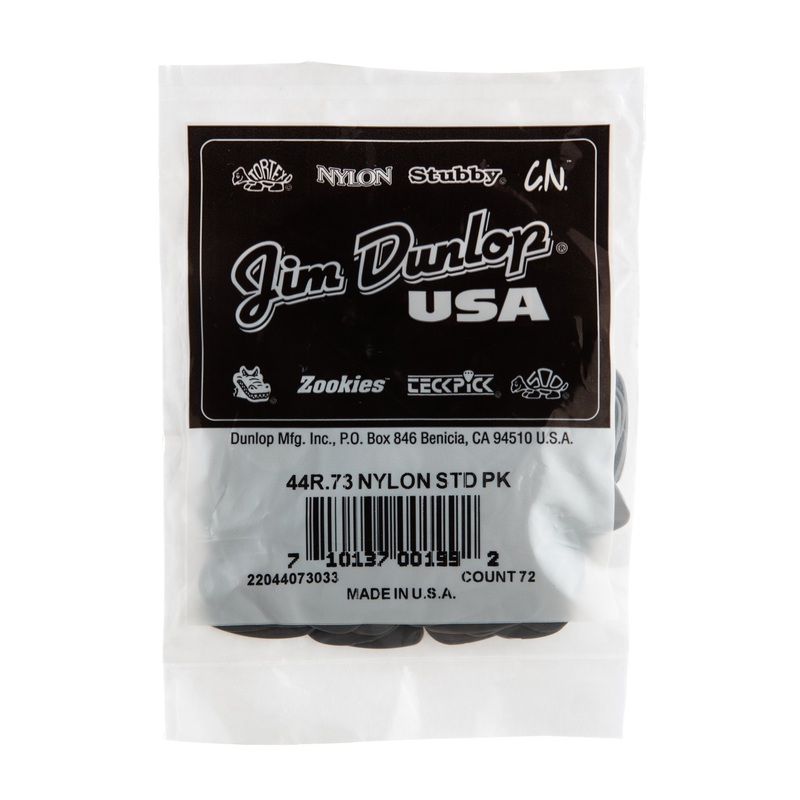 DUNLOP NYLON .73mm STANDARD GUITAR PICK REFILL BAG 72-PACK - 44R073