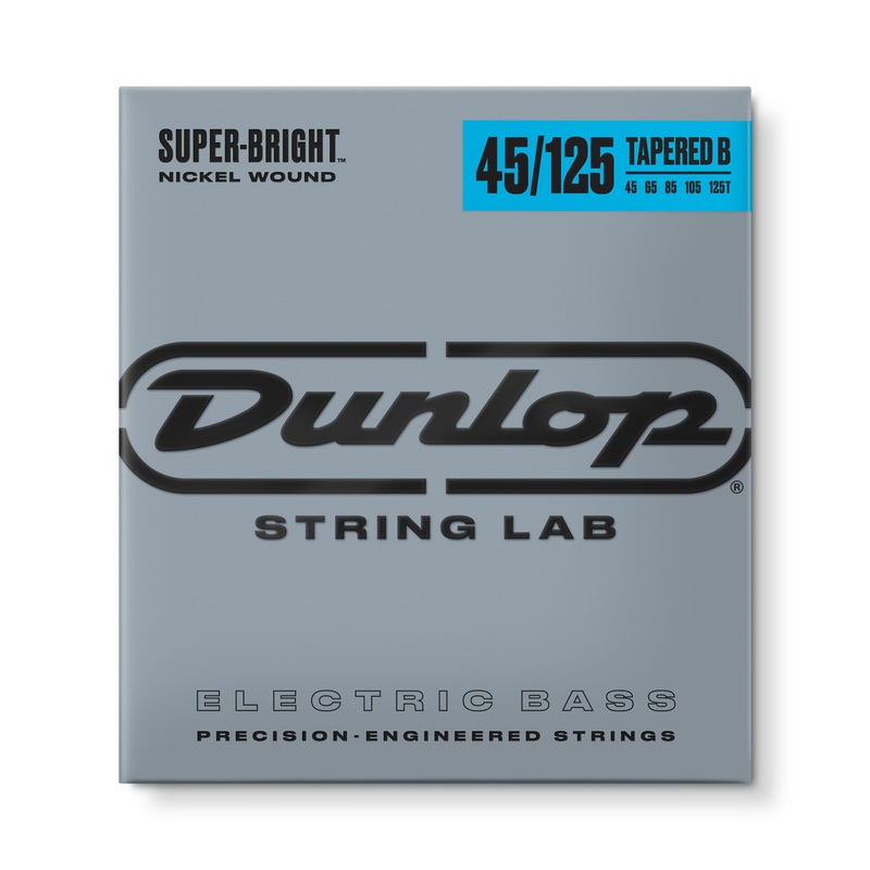 Dunlop Super Bright Nickel Plated Steel Electric Bass Strings Long Scale Set - 5-String Tapered B 45-125T DBSBN45125T