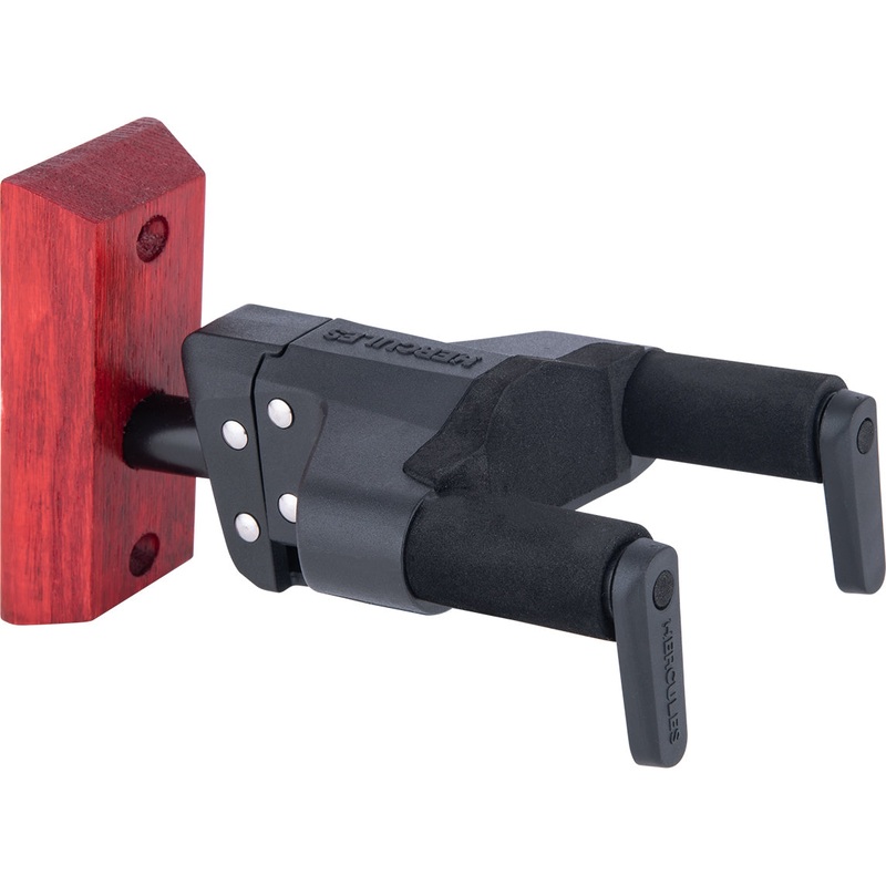 Hercules GSP38WBR PLUS Guitar Wall Hanger w/Red Wood Base