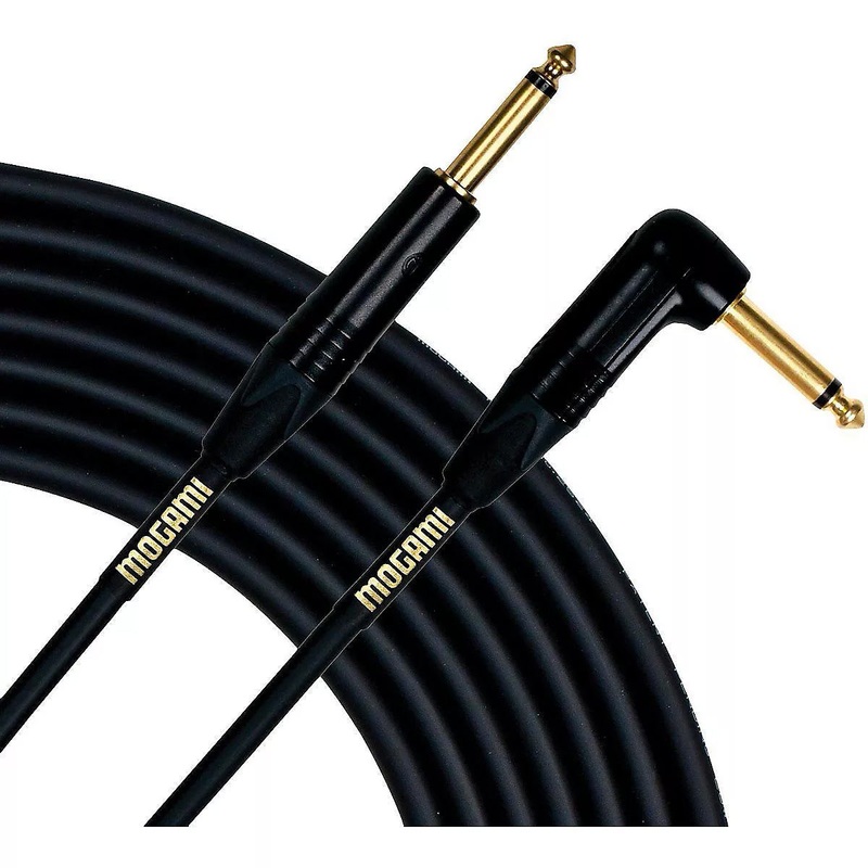 Mogami Gold Instrument-25R Premium Guitar Cable w/Straight to Right Angle Plugs