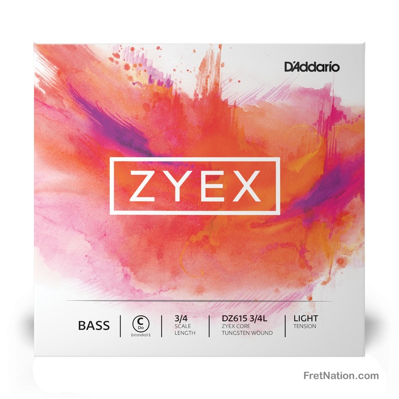 D'Addario Zyex Single 3/4 Scale Double Bass C (Extended E) String - DZ615 3/4L Light