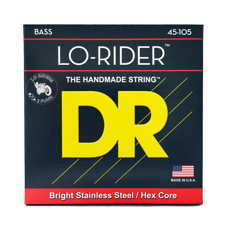 DR Lo-Rider Stainless Steel Electric Bass Strings Long Scale Set - 4-String 45-105 Medium MH-45