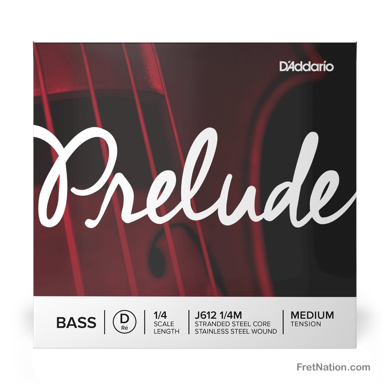 D'Addario Prelude Single 1/4 Scale Double Bass D String - J612 1/4M Medium
