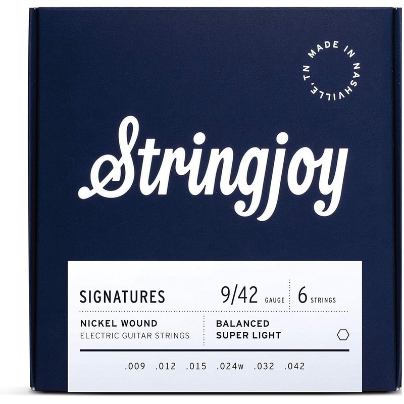 Stringjoy Signatures Balanced Super Light Gauge (9-42) Nickel Wound Electric Guitar Strings