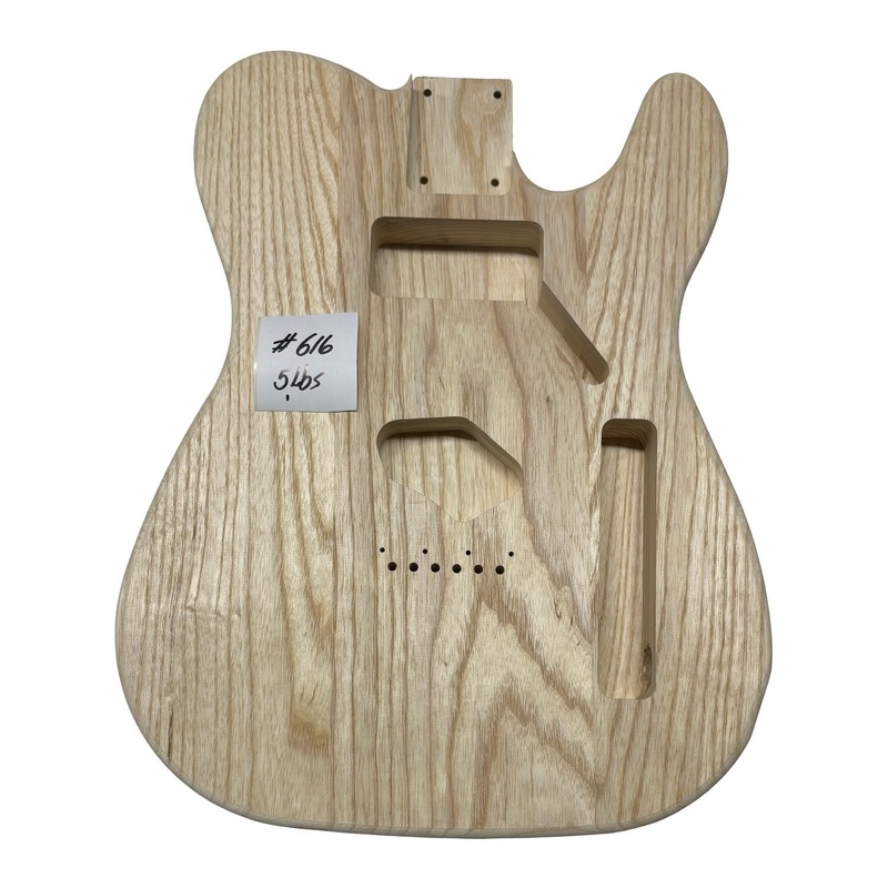 TL-Style White Ash Unfinished Fender Guitar Body #616