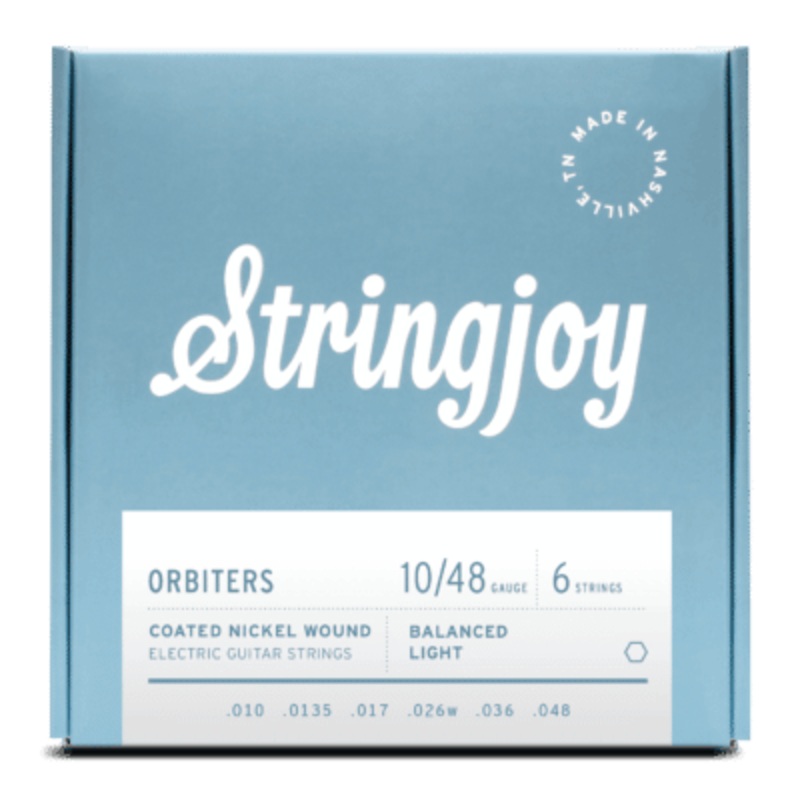 Stringjoy Orbiters Coated Balanced Light Guage Electric Guitar Strings