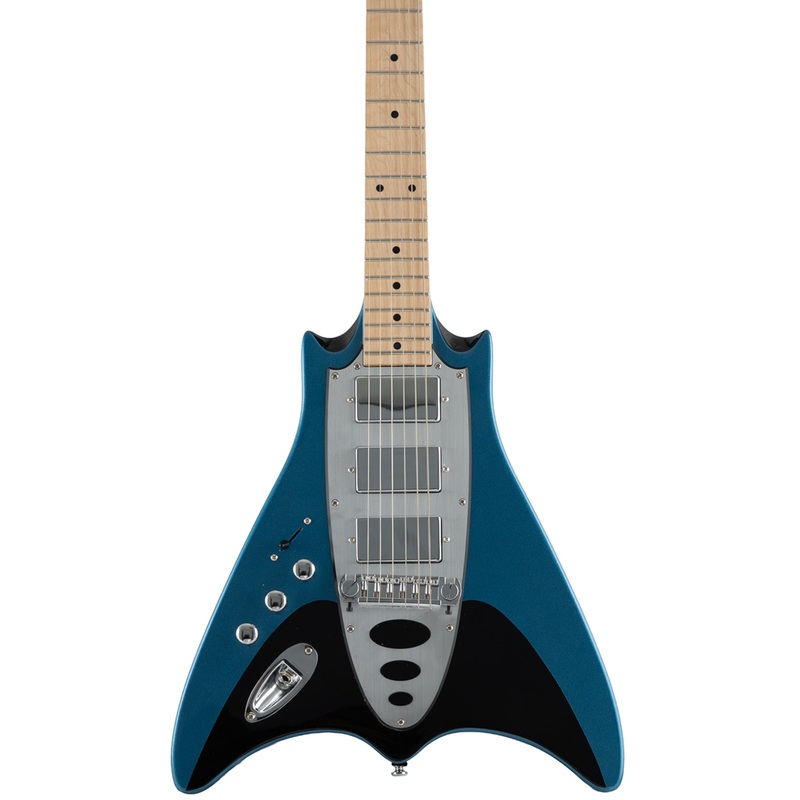 Backlund Super Vee Electric Guitar - Left-Handed Blue-Black