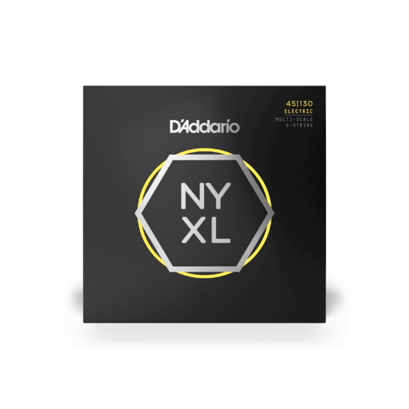 D'Addario NYXL Nickel Wound Bass String Set Multi Scale - 5-String 45-130T NYXL45130MS