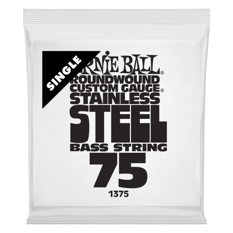 Ernie Ball Stainless Steel Round Wound Single Bass String .075 P01375